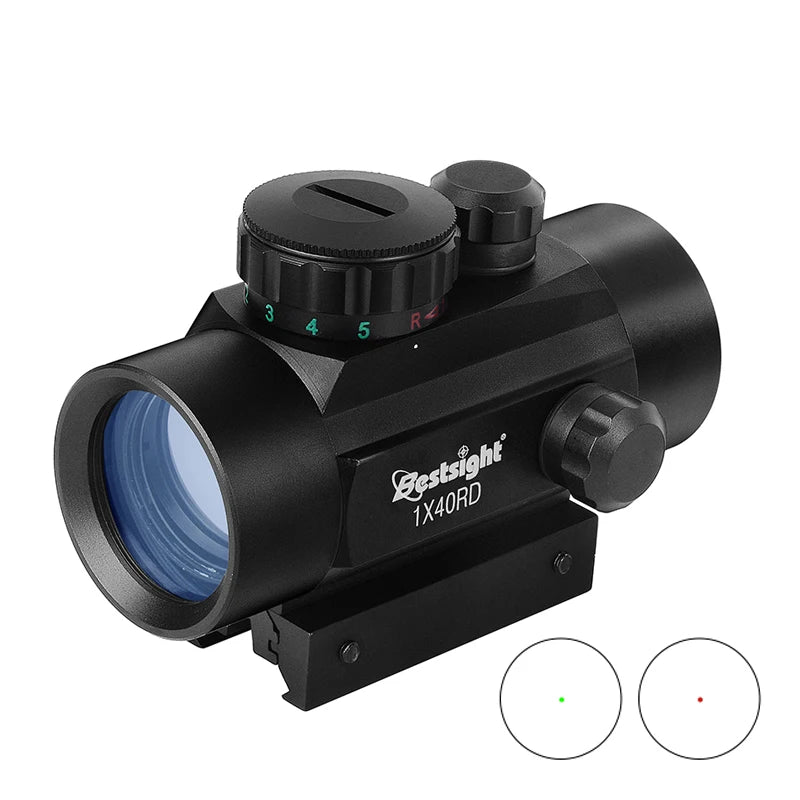 1x40 Red Dot Sight Green Red Dot Sight Illuminated with 11/20mm Rails
