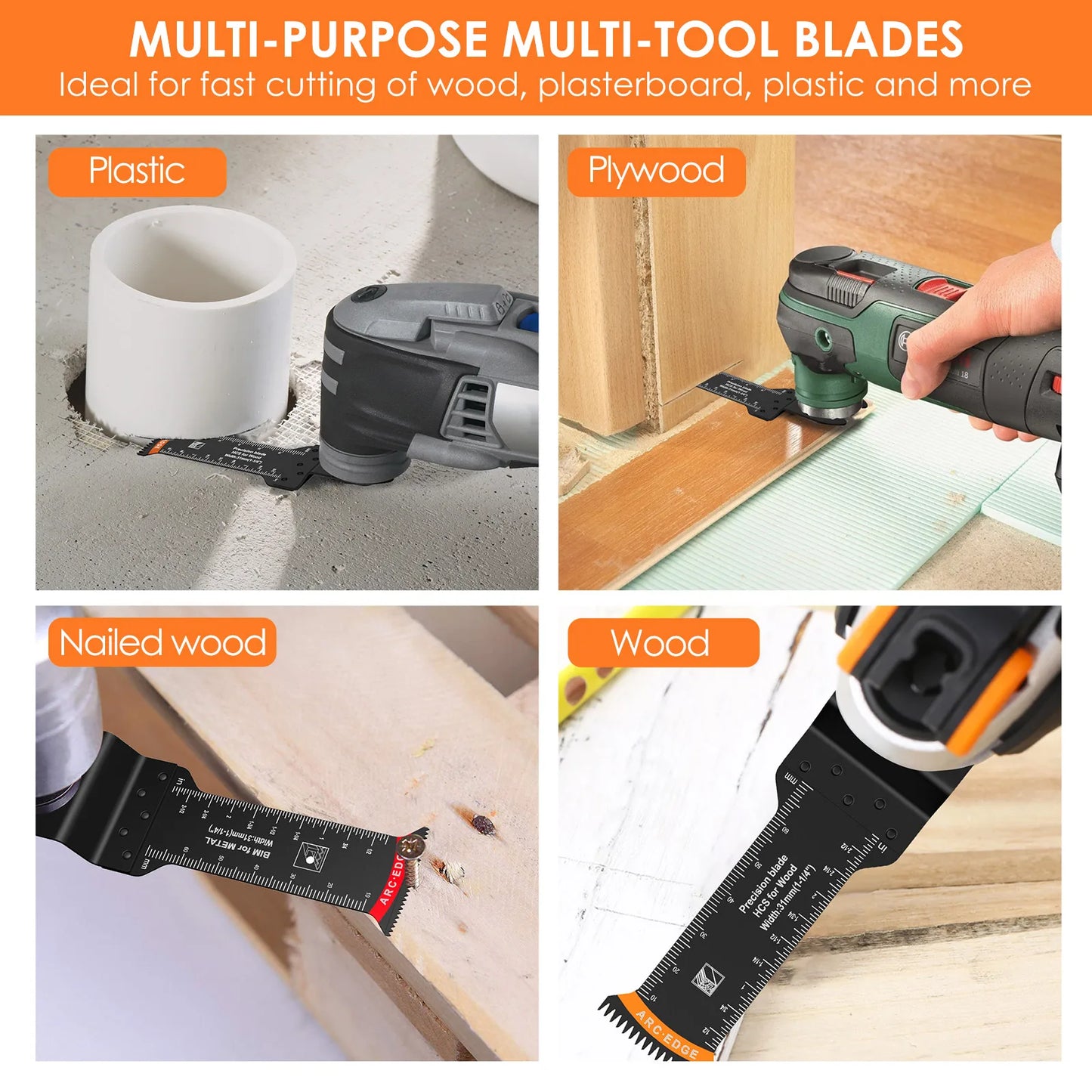 12 PCS Extra Long Oscillating Saw Blades