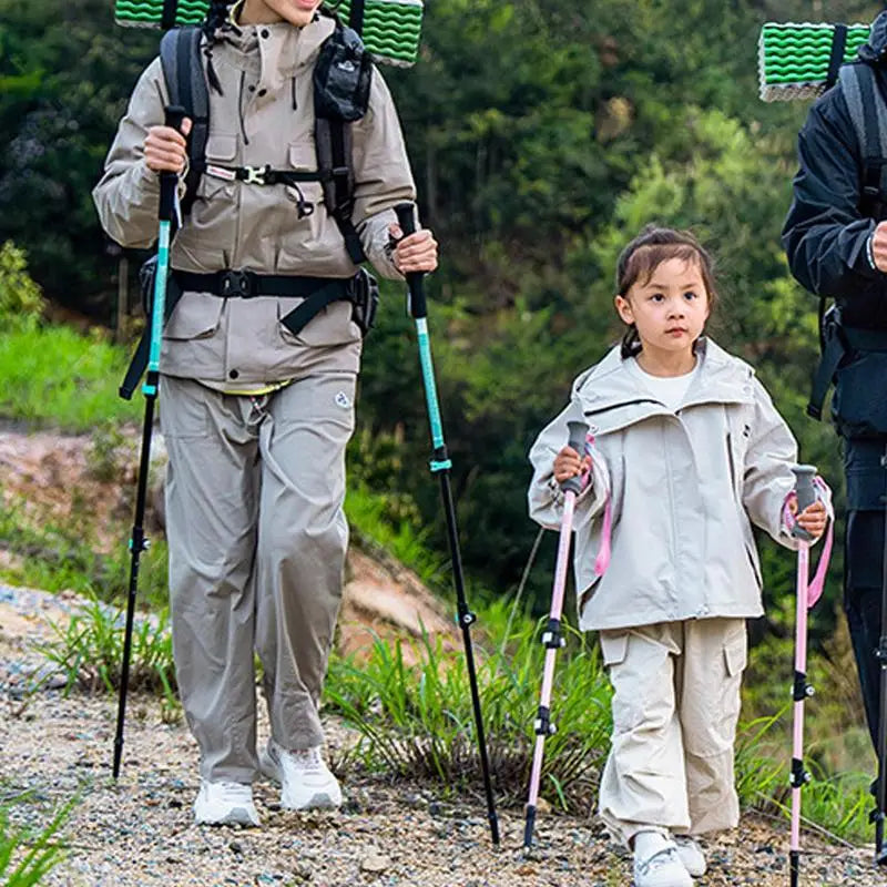 Telescopic Child Trekking Walking Camping Hiking Stick Set