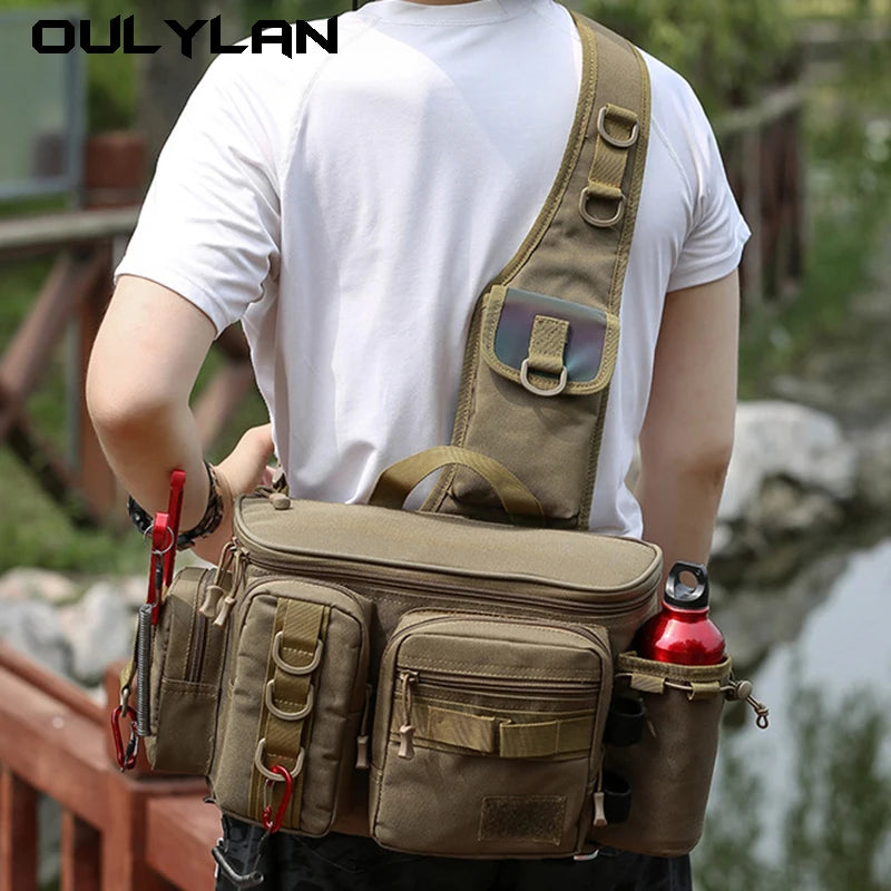 Fly Fishing Backpack with Rod Holder Sling Shoulder Bag