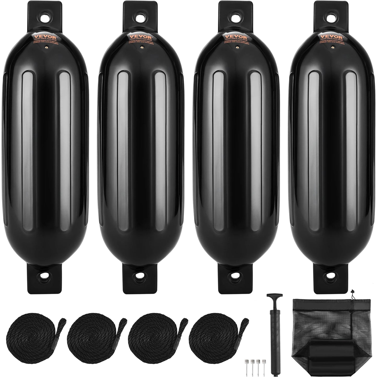 Inflatable Ribbed Fender with Center Holes Boat Dock Fender