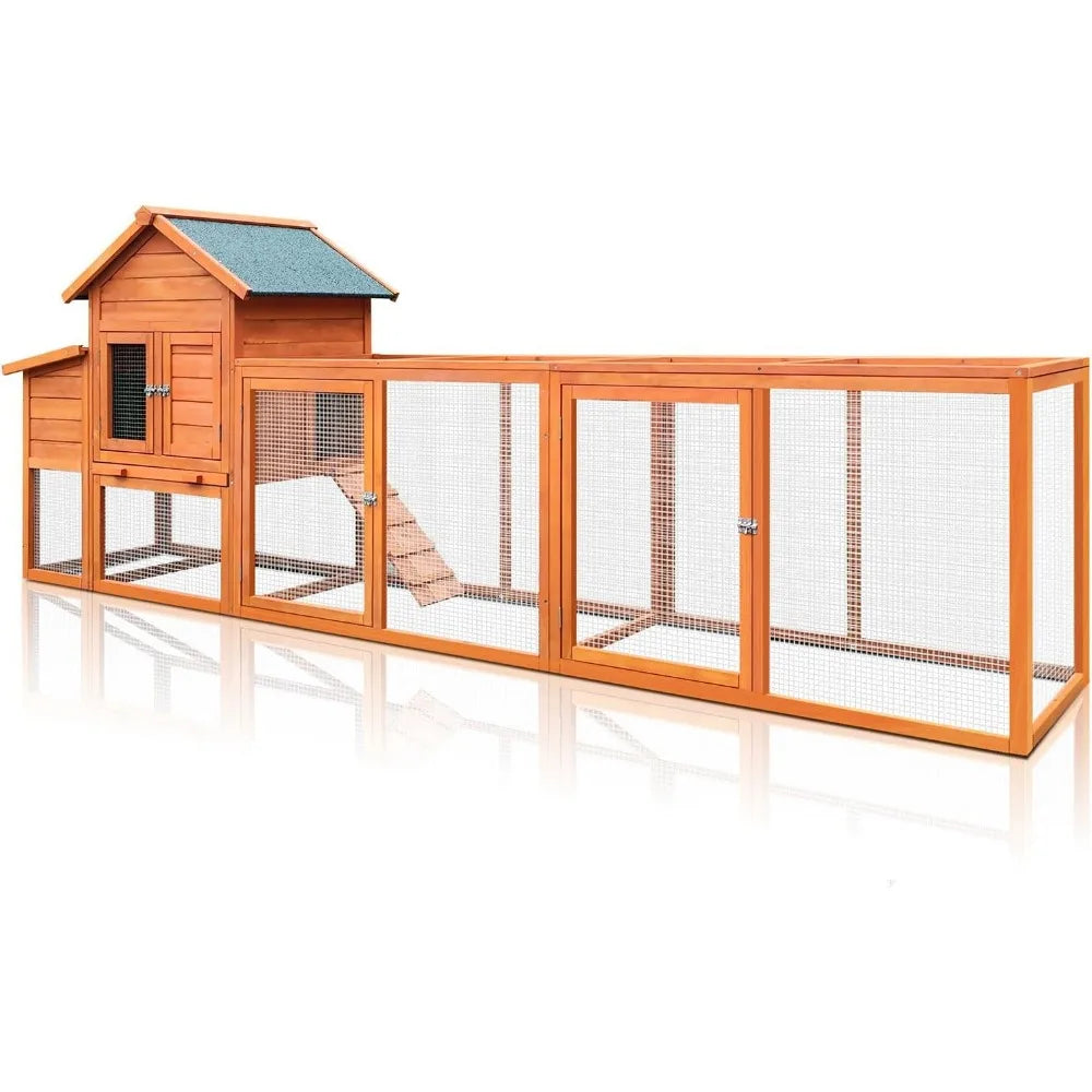 122" Large Chicken Coop Wooden Backyard Hen House