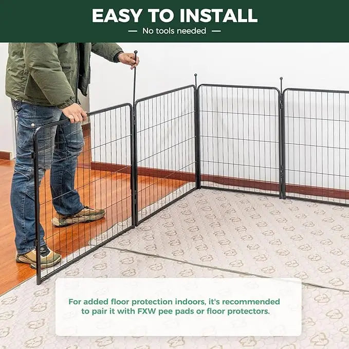 Dog Playpen for Yard, RV Camping, 32 inch 48 Panels