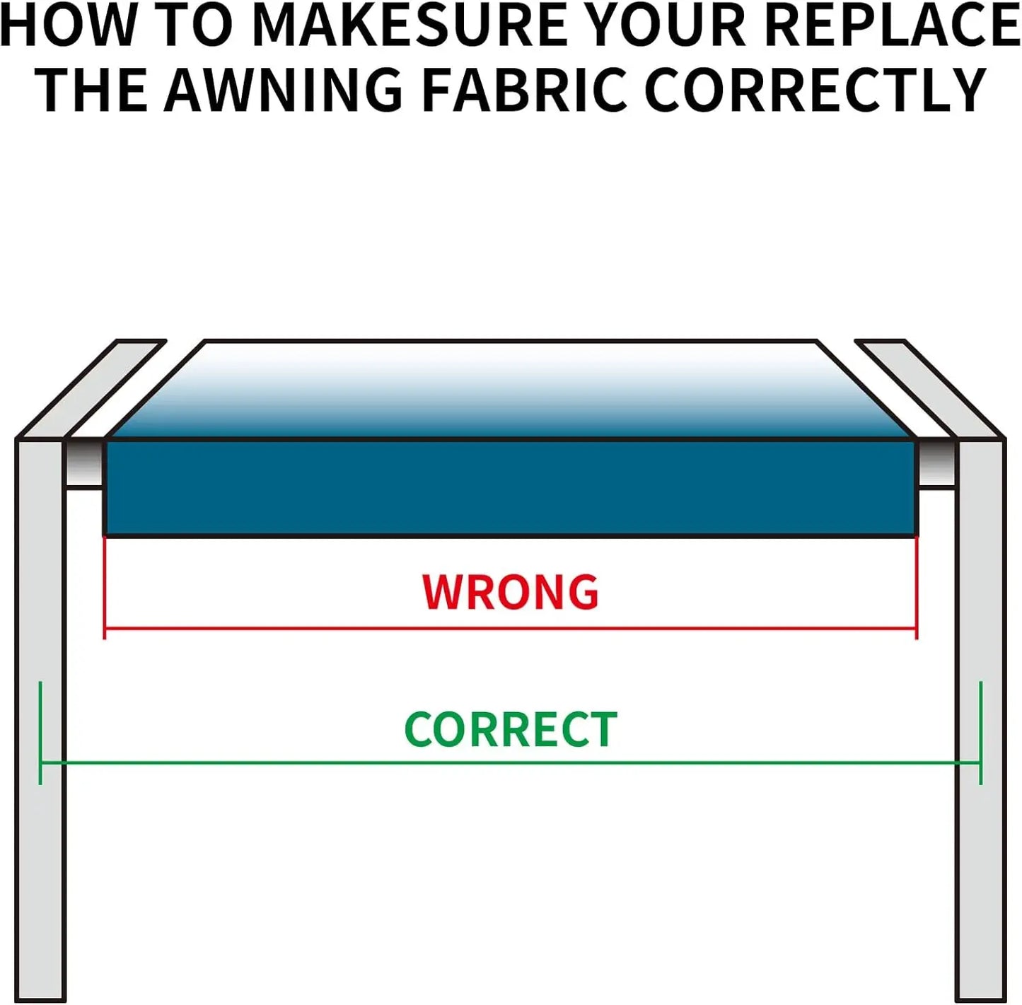 16' Awning Fabric Replacement Camper, Trailer