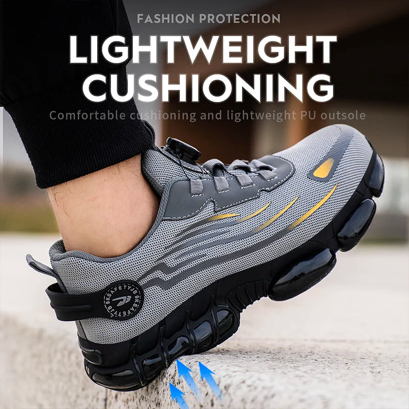 Breathable lace-free soft sole comfortable anti-smash anti-puncture labour insurance shoes