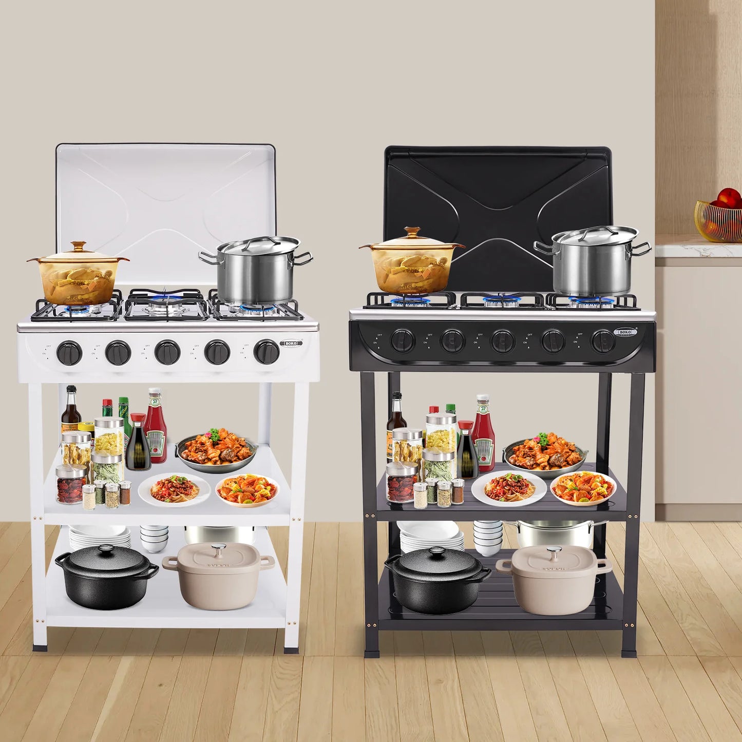 Professional 5-Burner Natural Gas Stove