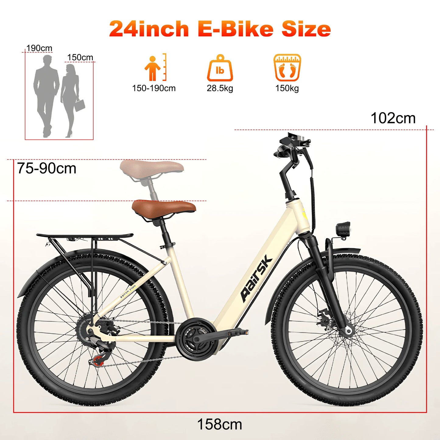 Electric Bike Adults 40Miles 23MPH Electric Mountain Bike