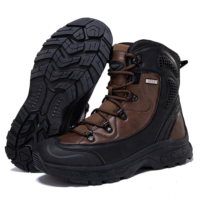 Men's mountain climbing motorcycle boots, outdoor hiking boots