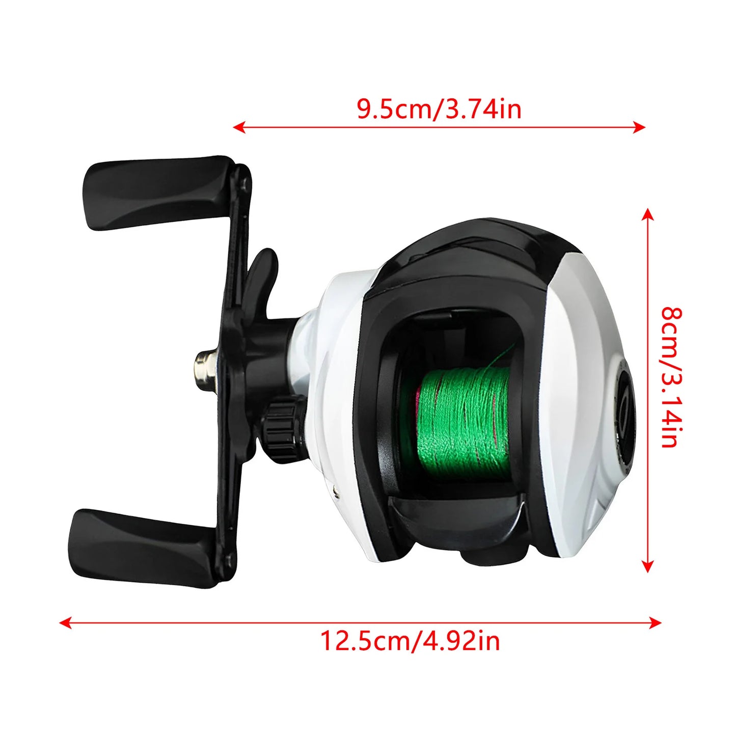 Metal Fishing Baitcasting Reel Waterproof Material High Strength Grip