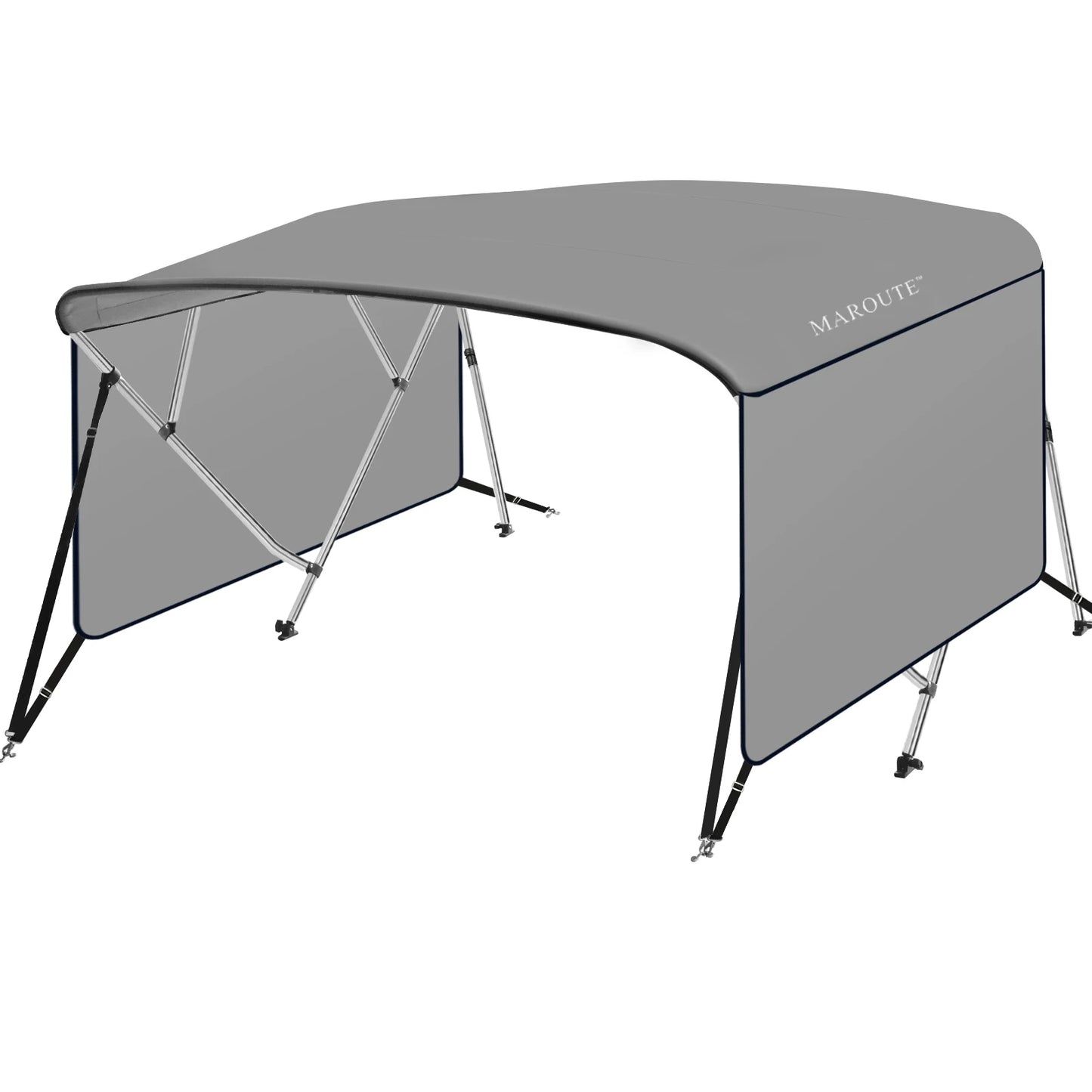 Top Boat Cover with Aluminum Alloy Frame 600D Marine Grade Fabric