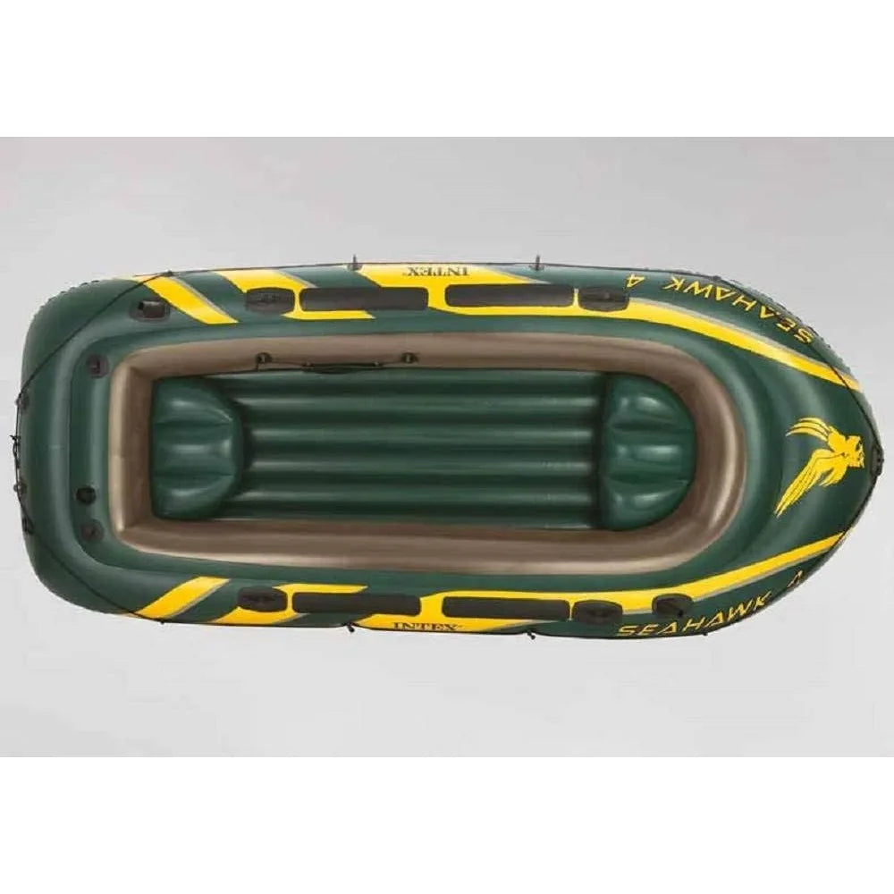 Seahawk Inflatable Boat Aluminum Oars and High-Output Pump