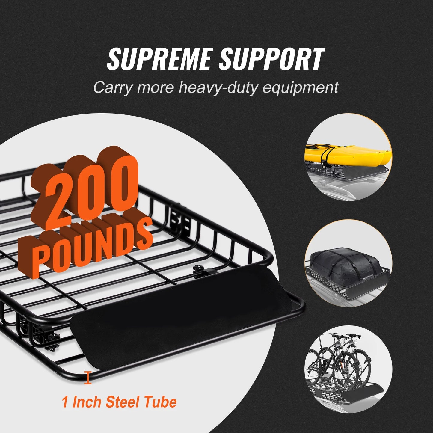 Roof Rack Cargo Basket 46"x36"x4.5" / 51"x36"x5" Rooftop Cargo