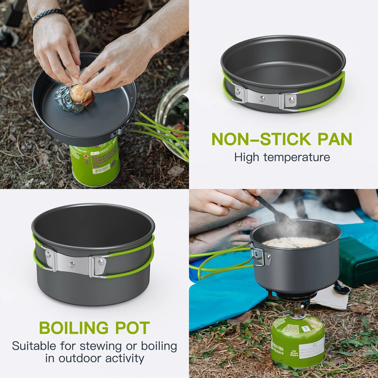 Outdoor Tableware Camping Cookware 2-3 People
