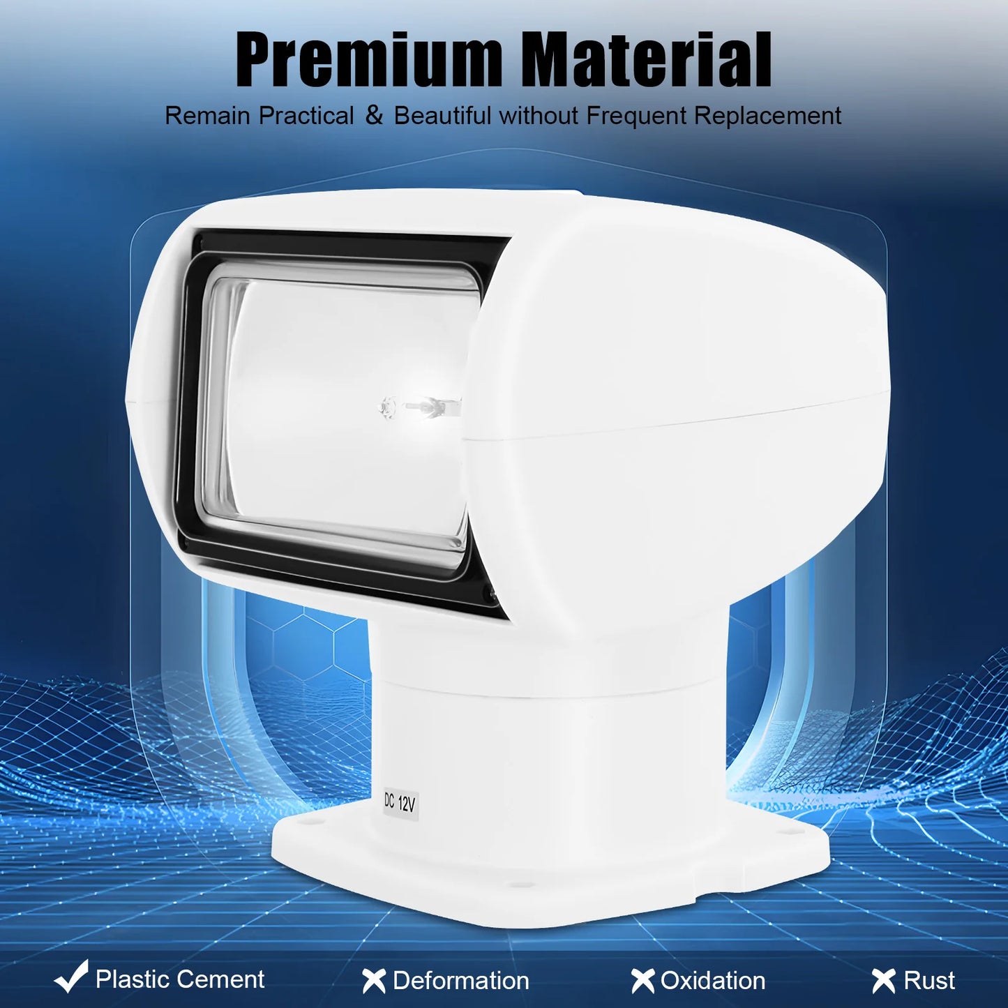 Boat Search Light Remote Control Spotlight 2500 Lumen