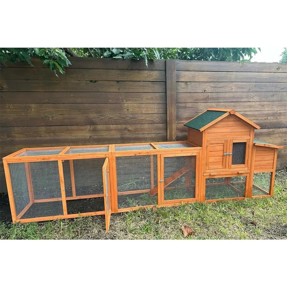 122" Large Chicken Coop Wooden Backyard Hen House