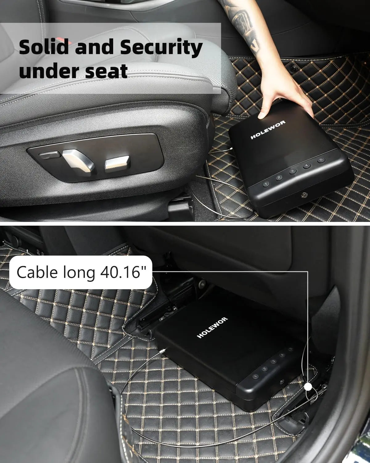 Pistol Safe Car Handgun Portable Keypad Gun Lock Box