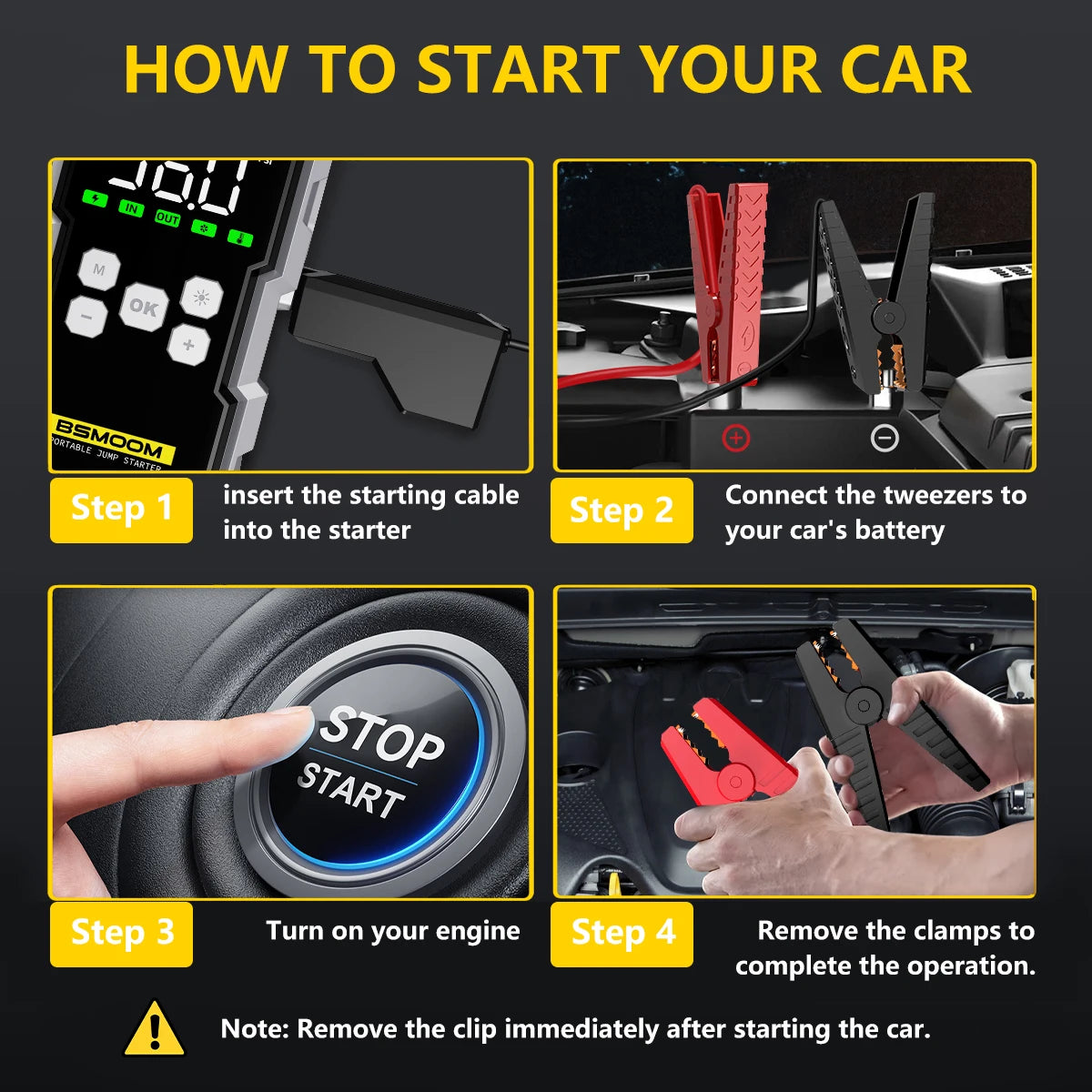 Car Jump Starter with Air Compressor Battery Booster