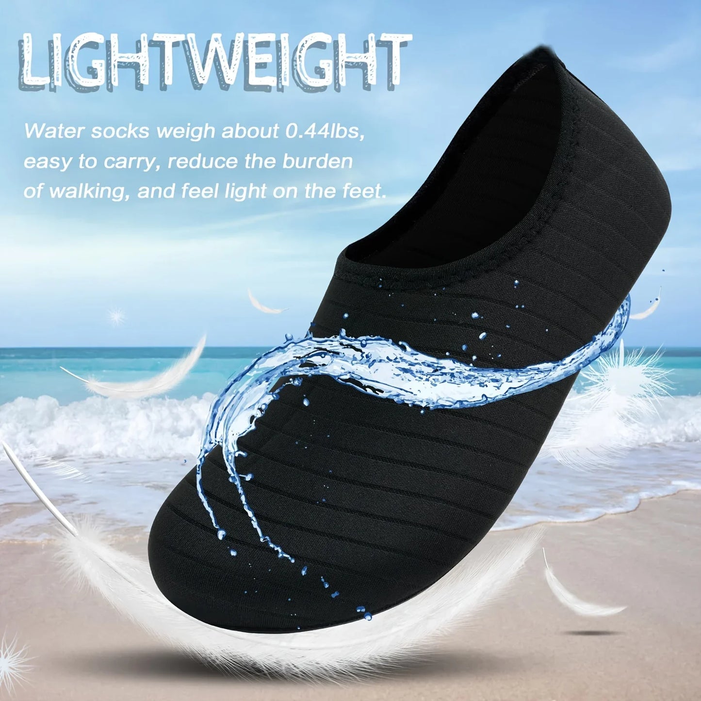 1 Pair Water Shoes Women Barefoot Men Beach Swim Water Sports Shoes