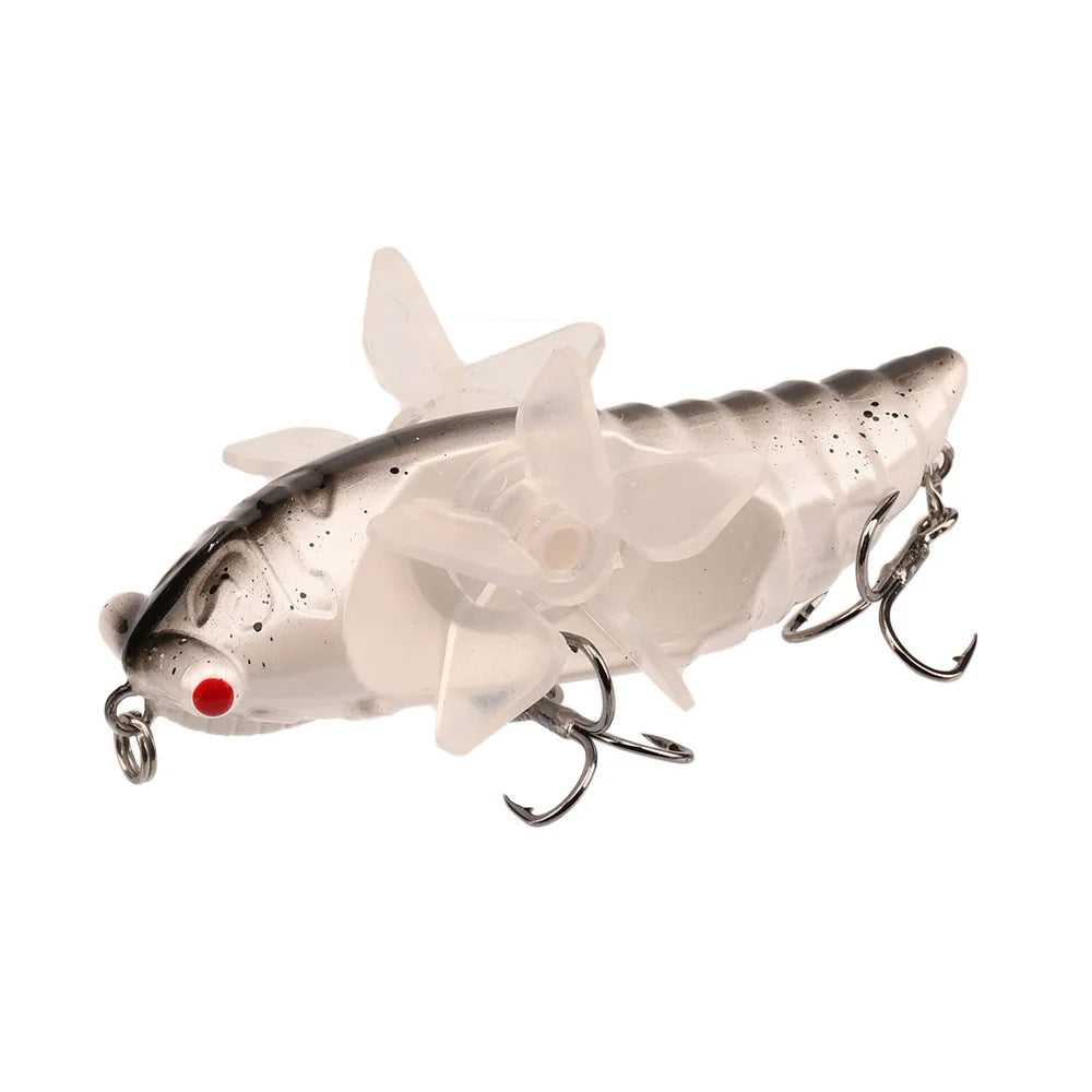 1 PC Popper Spin Fishing Lure Floating Artificial Spinning Baits