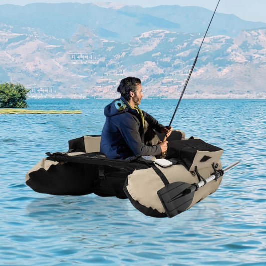 Inflatable Fishing Boat Lakes, Rivers, and Creeks for Rafting