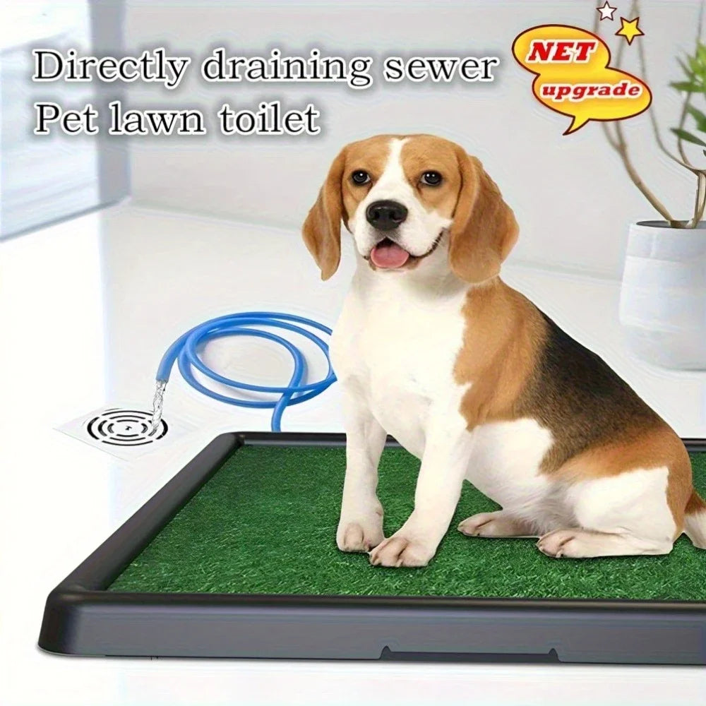 Portable drainage dog pet toilet, artificial turf