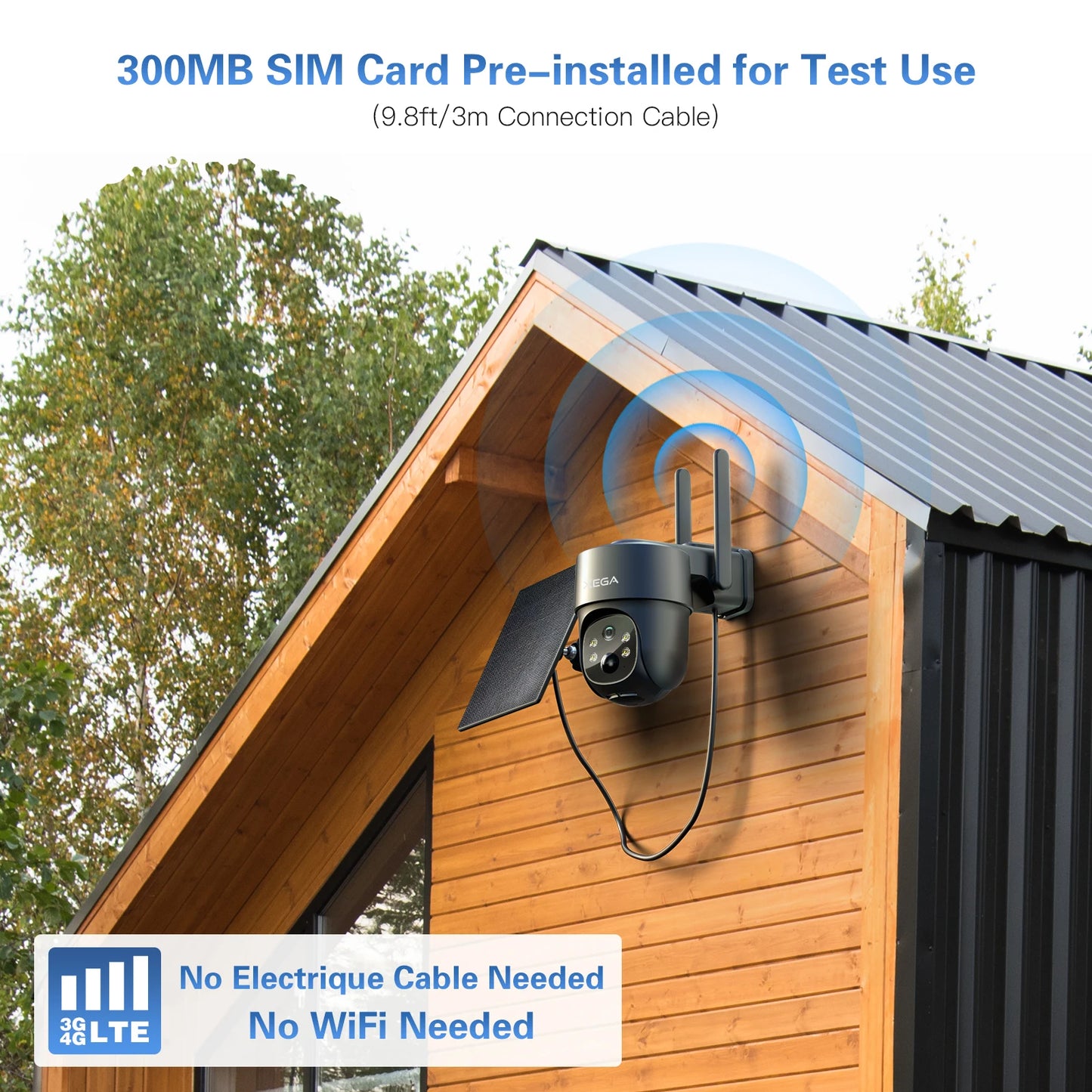 4G LTE surveillance camerasolar with SIM，