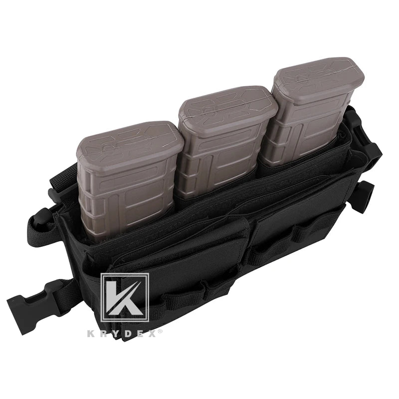 KRYDEX 5.56 Triple Magazine Insert Pouch With Elastic Built In Magazine Holder Spiritus Style