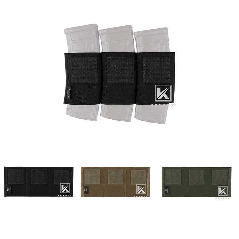 KRYDEX 5.56 Triple Magazine Insert Pouch With Elastic Built In Magazine Holder Spiritus Style
