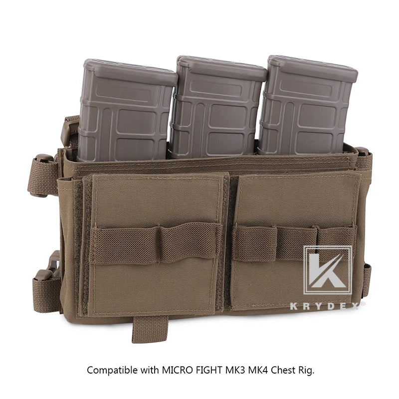 KRYDEX 5.56 Triple Magazine Insert Pouch With Elastic Built In Magazine Holder Spiritus Style