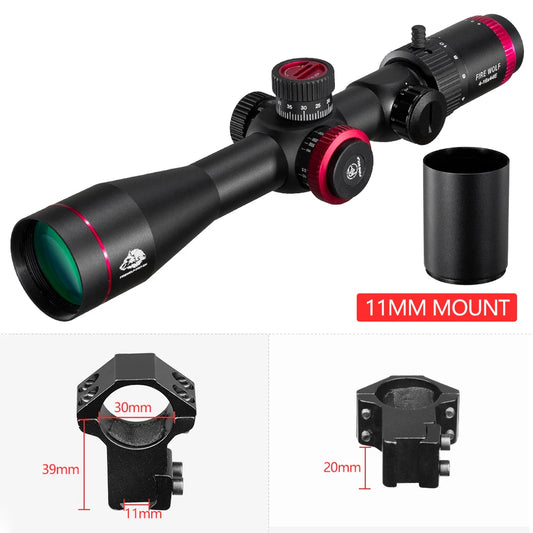 4-16X44 Scope Red Green Hunting Optical Sight Sniper Riflescope
