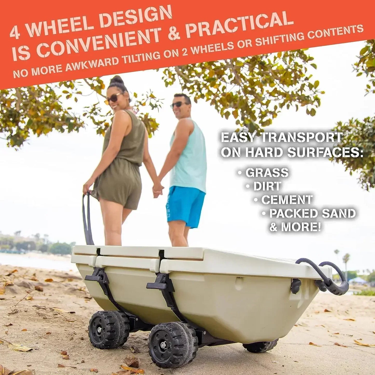 Cooler with Wheels – 40 QT Amphibious Floating Cooler