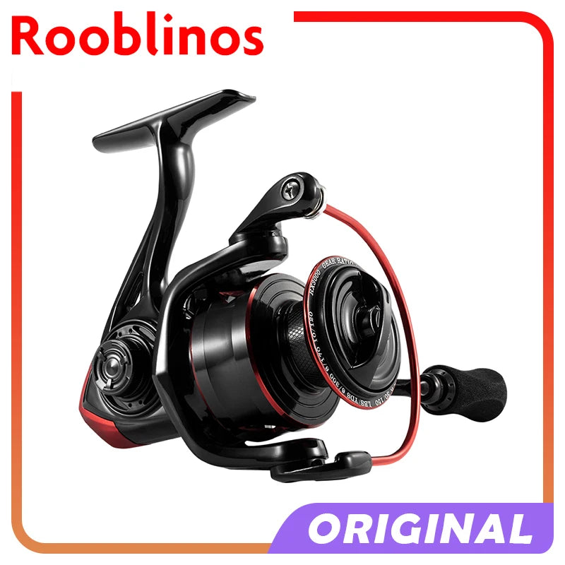 Fishing Reel Spinning Reel 5.2:1 Black Red 10kg