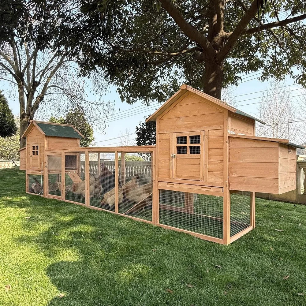 Outdoor Chicken Coop for 4-8 Chickens Wooden Hen Rabbit House