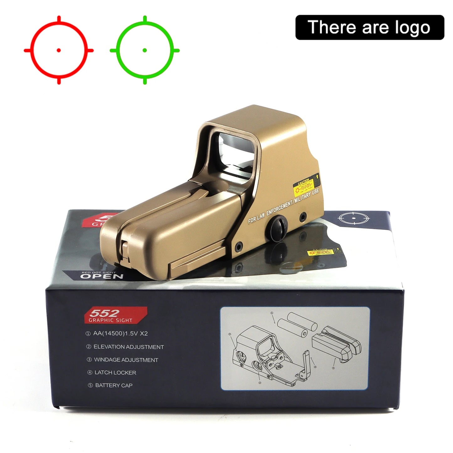 Red Green Dot Holographic Hunting Reflex Sight Riflescope 20mm