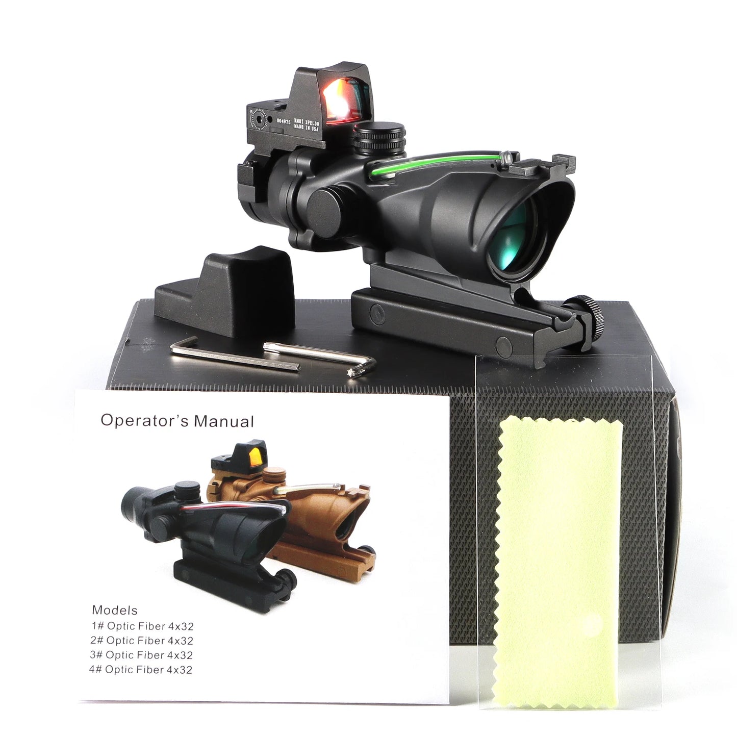 4x32 Red Dot 1x  4x Red Dot 20mm Rail Scope for Glock Hunting