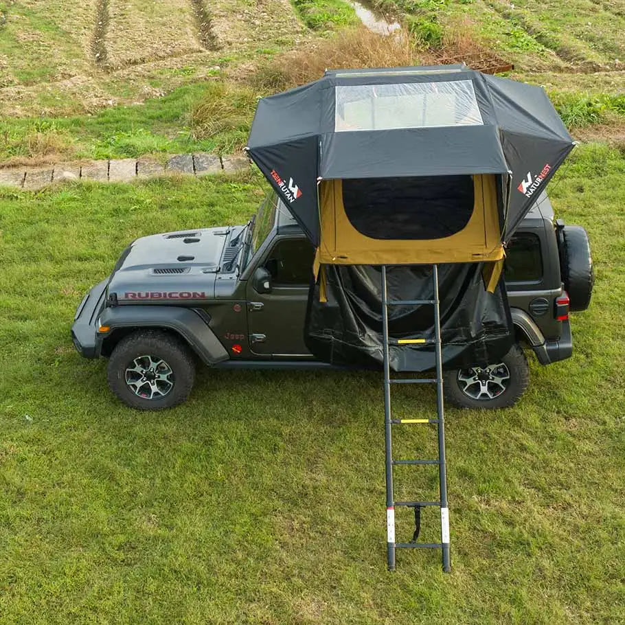 Car Roof Top Tent Soft Cover Tents for Camping  with Telescopic Ladder