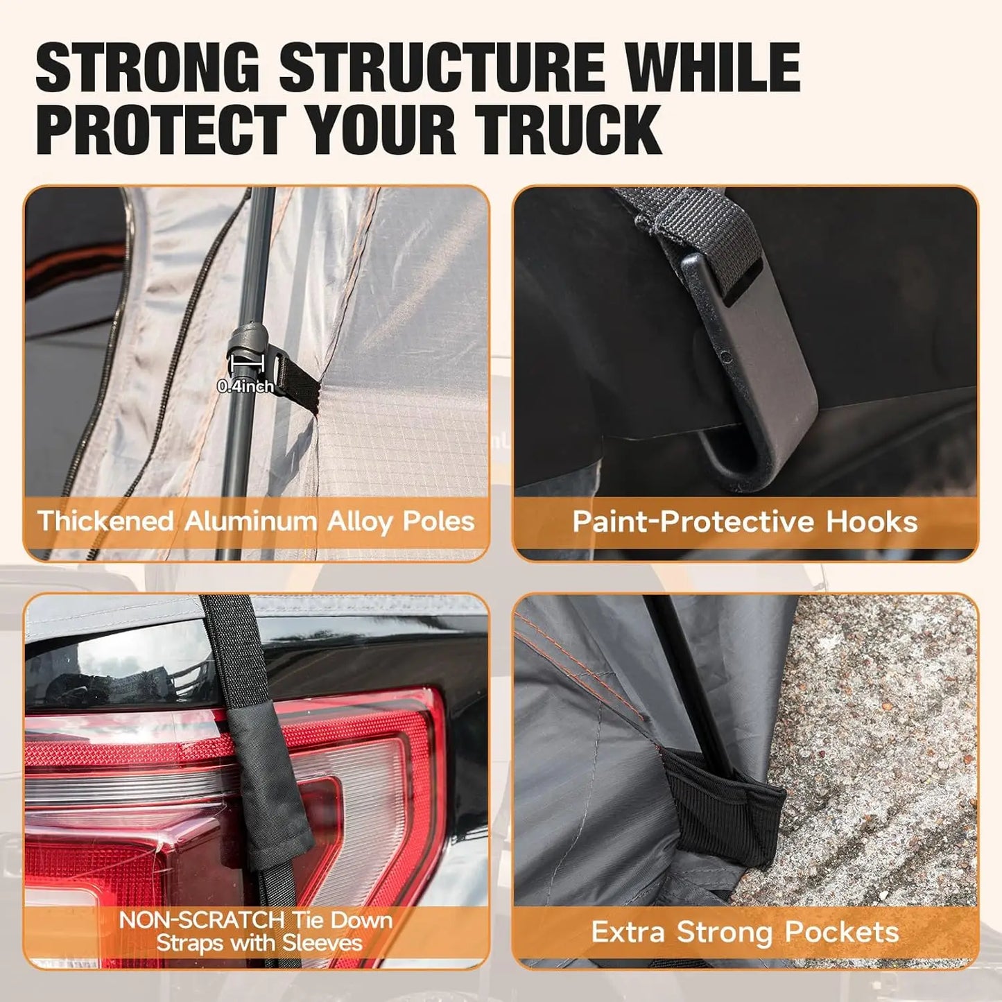 Pickup Truck Bed Tent: Double Layer Quick Setup