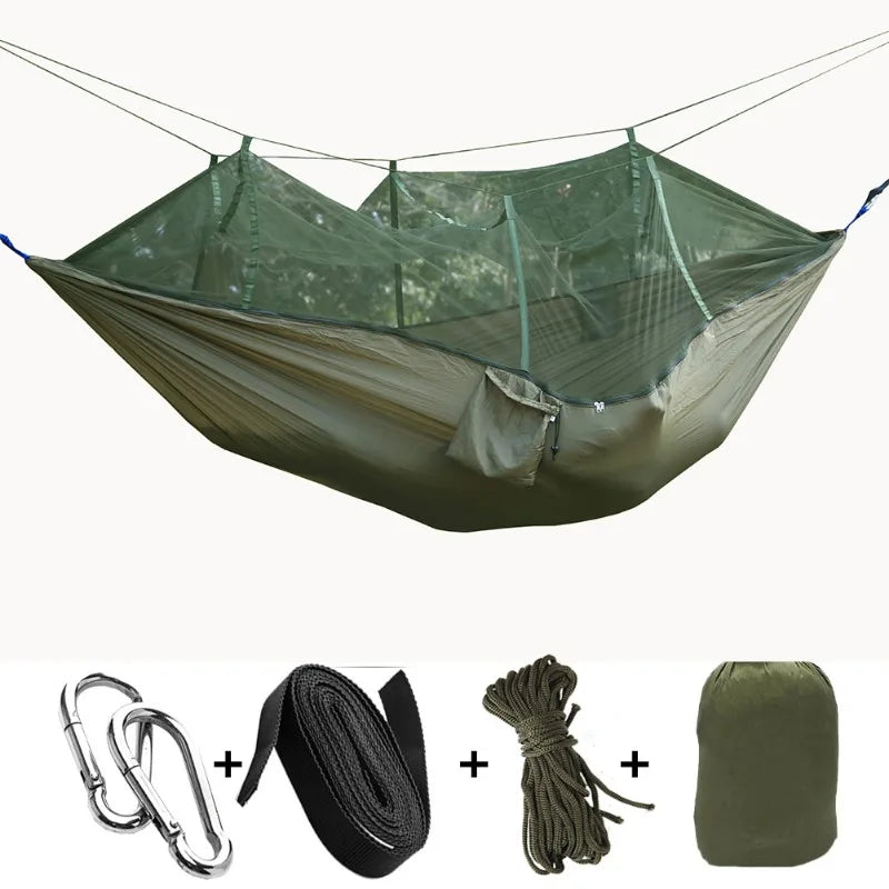 Portable Double Hammock with Net, 2 Person