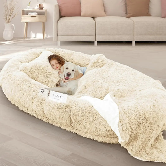 Human Dog Bed,71''x45''x12''Size Fits Adult and Pet Washable
