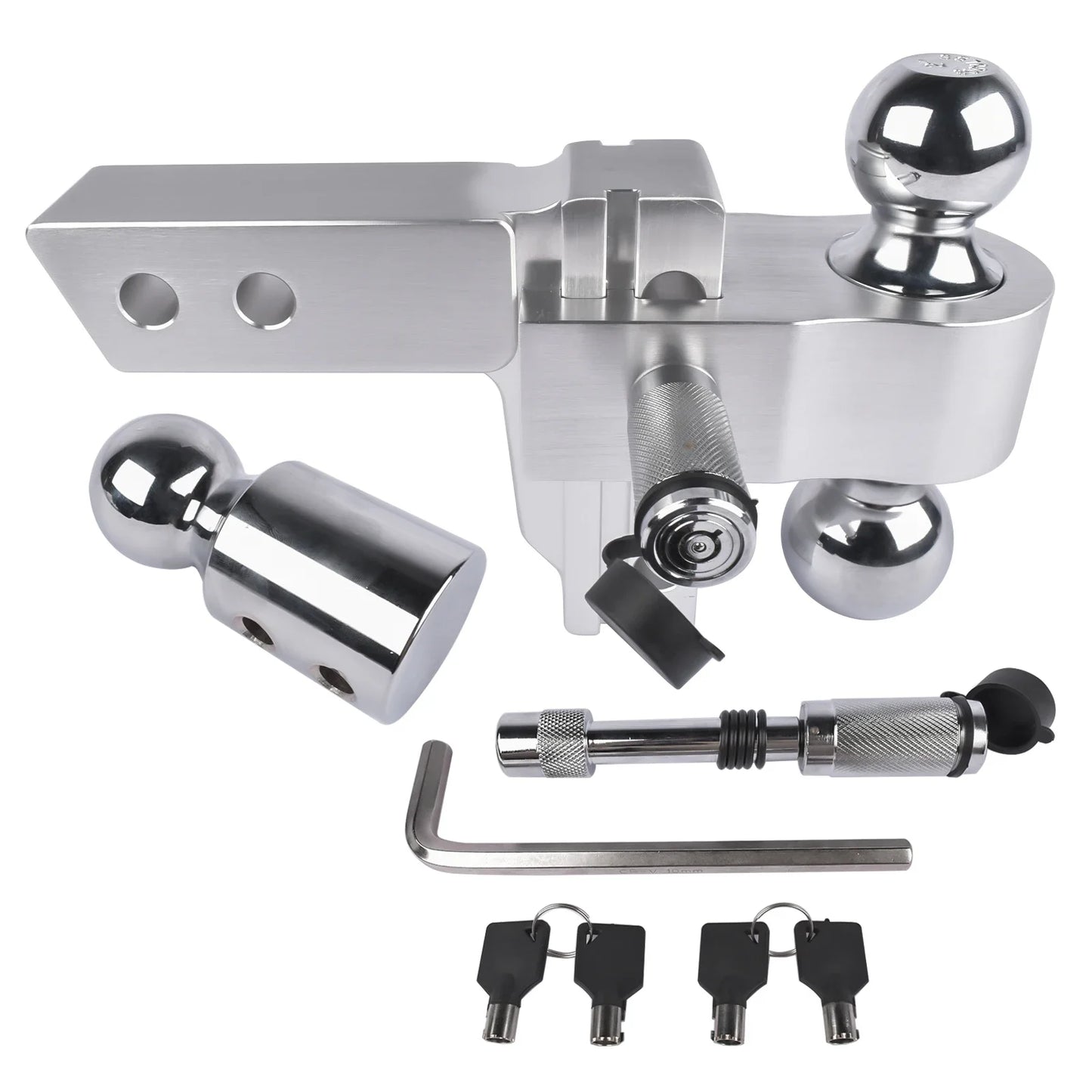 2" Receiver 4" Drop Rise Adjustable Towing Hitch 12500 lb