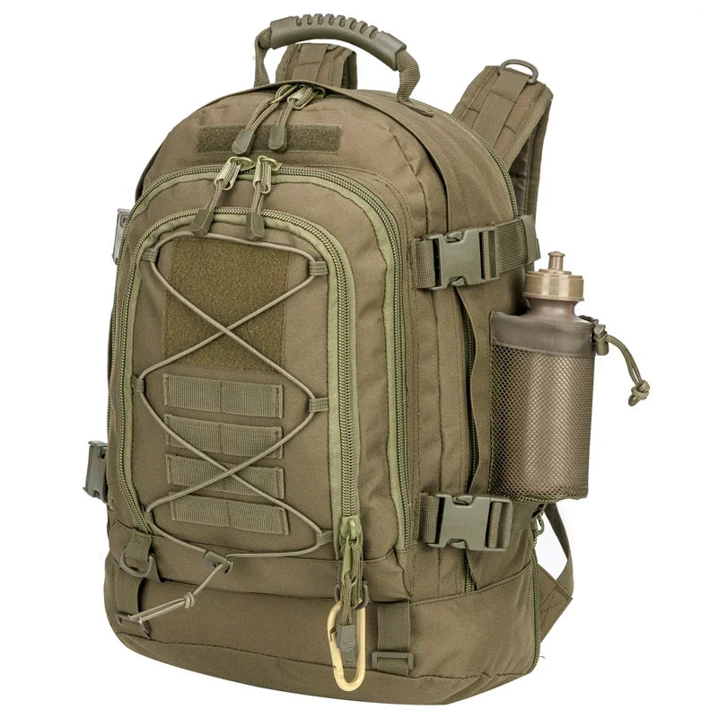 LQARMY Tactical MOLLE Backpack Nylon Unisex for Hiking Camping Adventure Travel Durable Water Resistant