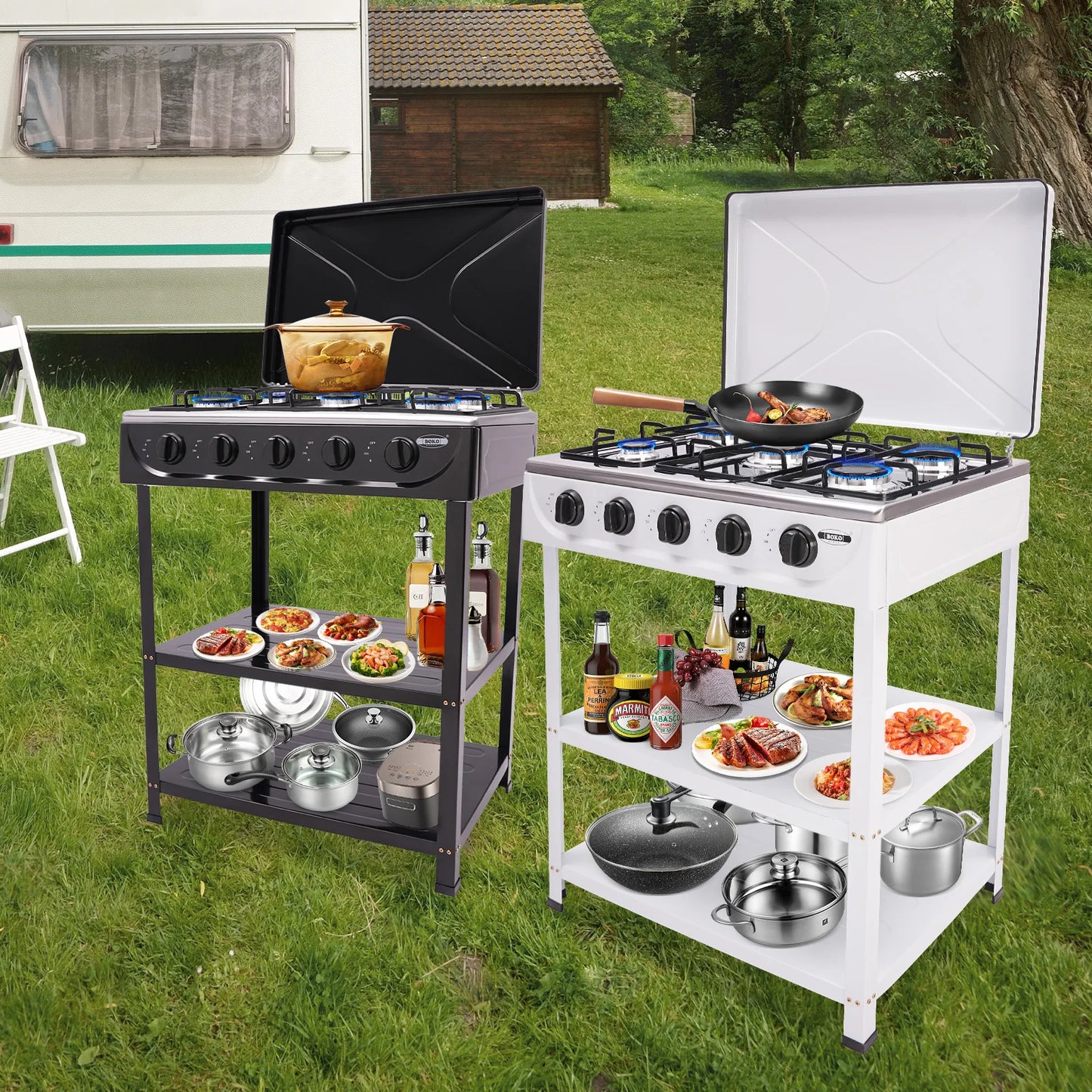 Professional 5-Burner Natural Gas Stove