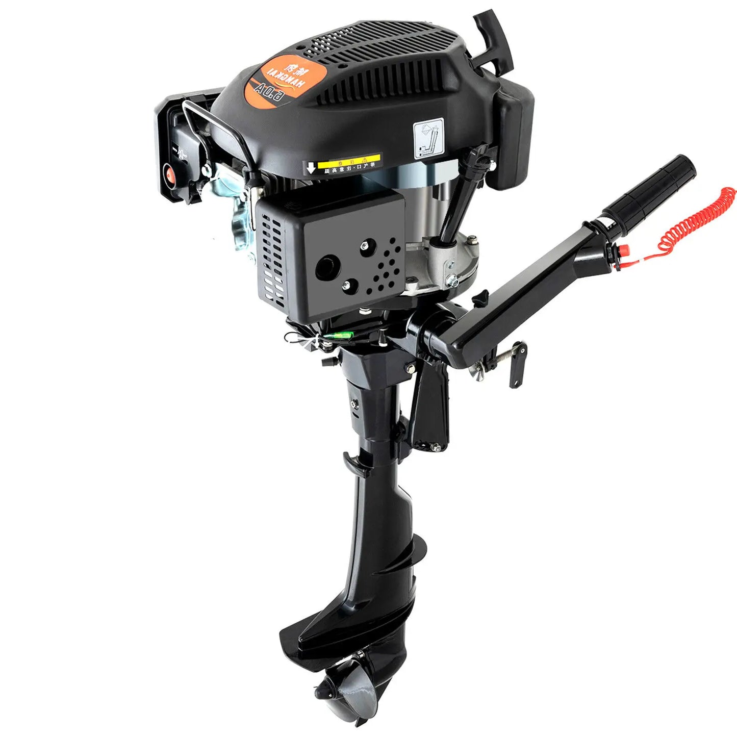 6 HP 4-Stroke Outboard Motor Engine Fishing Boat Motor Air Cooling Heavy Duty