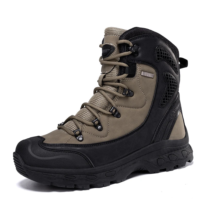 Men's mountain climbing motorcycle boots, outdoor hiking boots