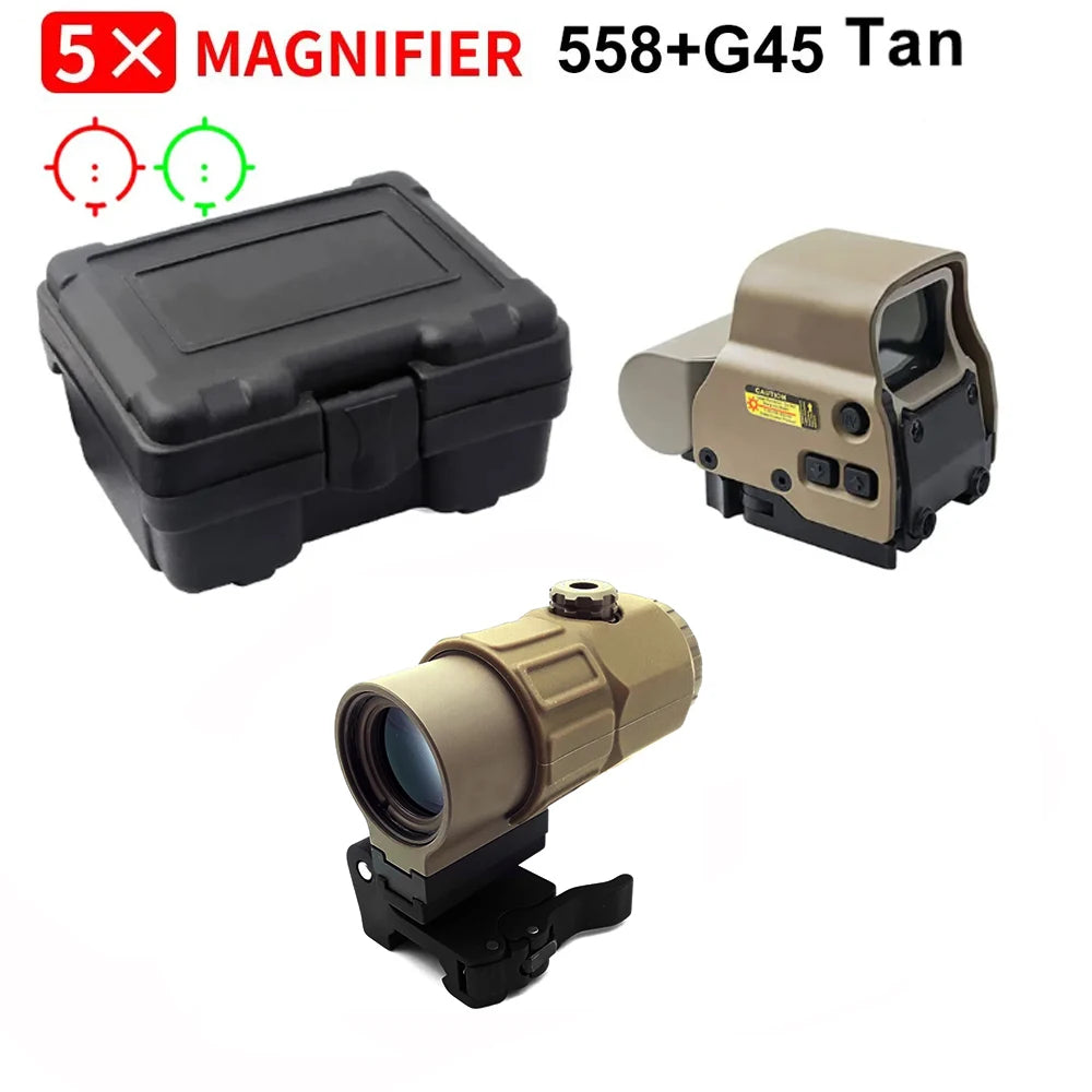 Red Dot Optic Sight Tactical Hunting Gear W/20mm Rail Mounts&Quick Detach Lever