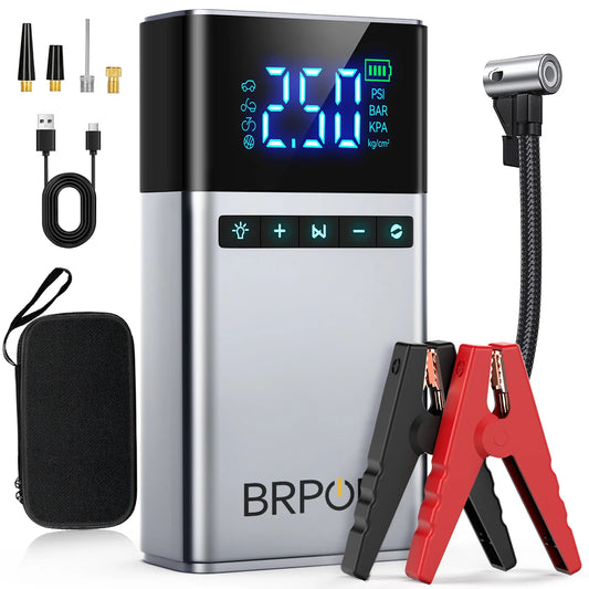 Car Jump Starter Air Pump 4 in 1 Portable Air Compressor