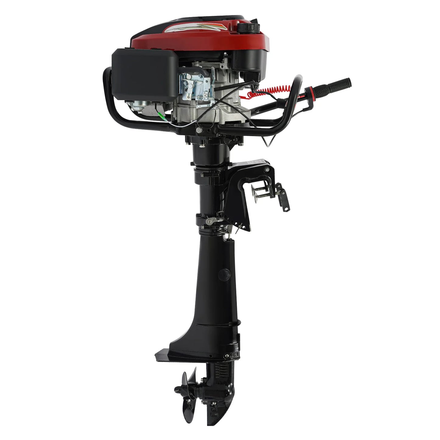 4-Stroke 7HP 196CC Outboard Motor Air Cooling CDI System with Long Shaft