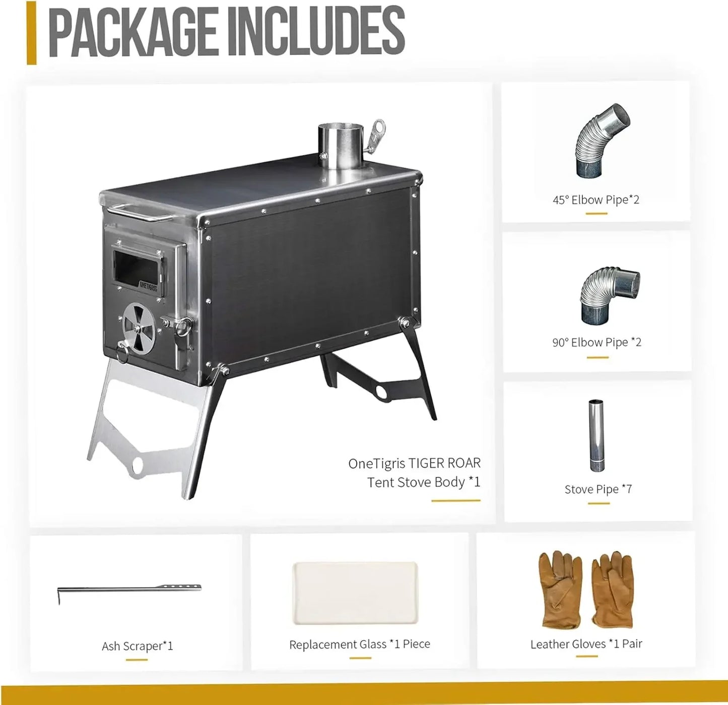 XMSJHign-concerned Tent Stove Portable Wood Burning Stove