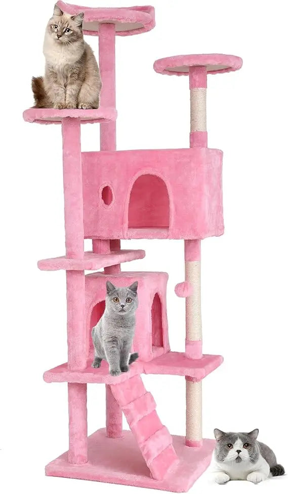 BestPet 70in Cat Tree Tower for Cats Multi-Level Scratching Posts