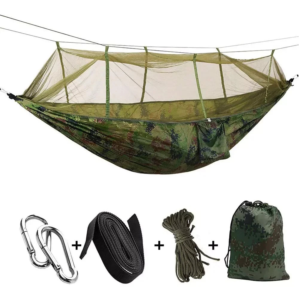 660lbs Double Person Camping Hammock Tent with Mosquito Net Hanging Bed